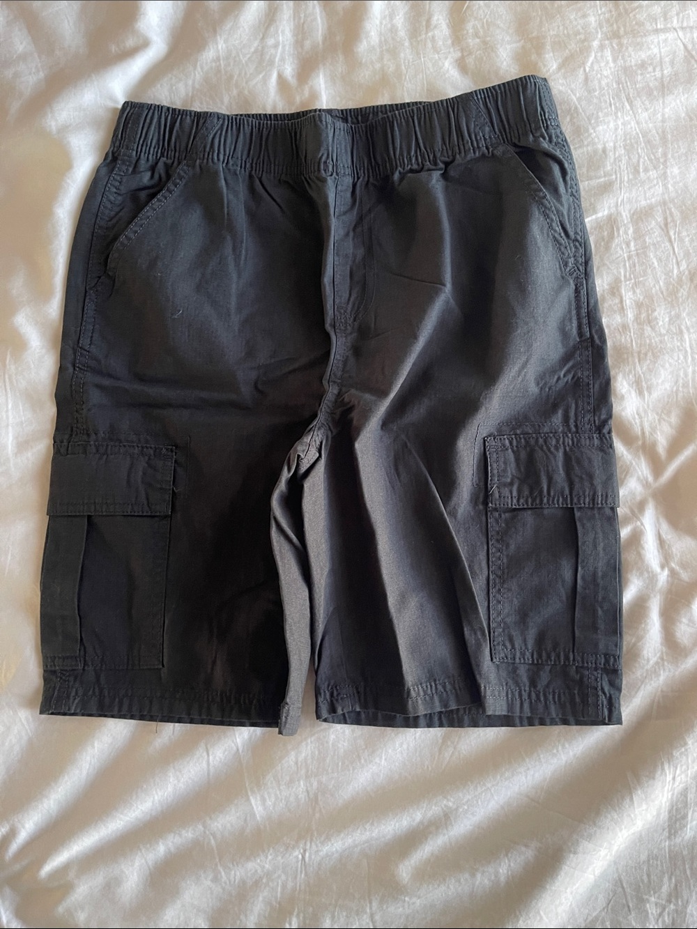The Children's Place Black Cargo Shorts with Elastic Waist